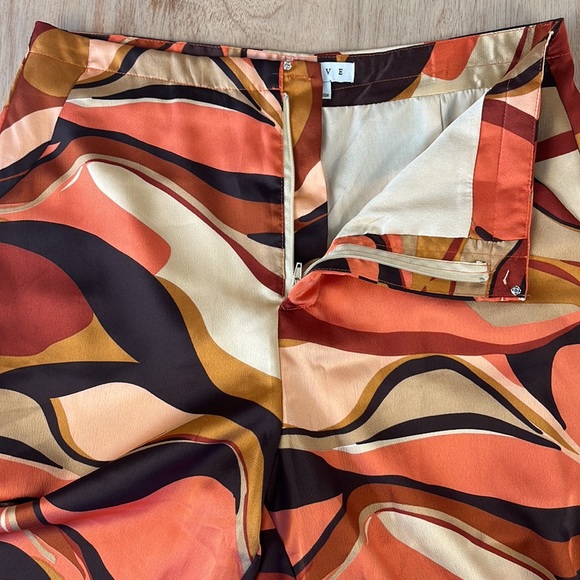 HYFVE Psychedelic Wide Leg Pants Size Medium Multicolored High Waisted Zip Fly - Picture 7 of 10